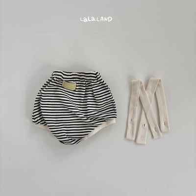 lala land03｜(3m-18m) 2色可拆式吊帶條紋燈籠褲15