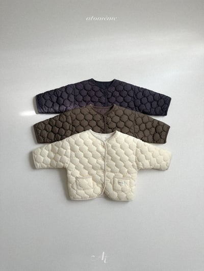 Atomeme37｜(70cm-110cm) 波點絎縫夾層棉外套1