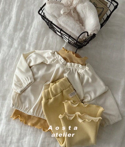 AOSTA58｜(6m-5y) 柔軟羊毛捲邊上衣6