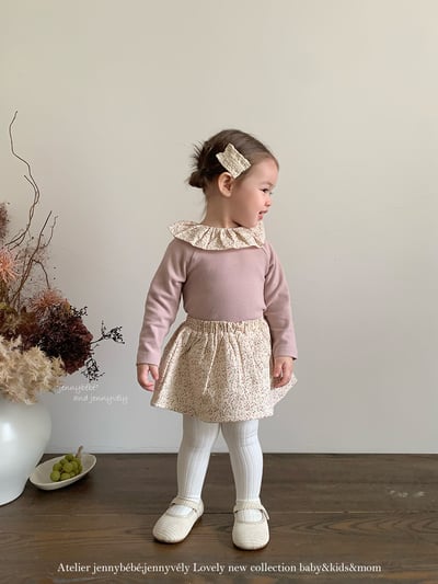 JE590｜(73cm-100cm) 碎花翻領兩件式上衣包屁裙16