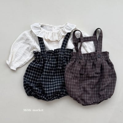 mimi market03 (65-85cm)  格紋吊帶包屁褲4