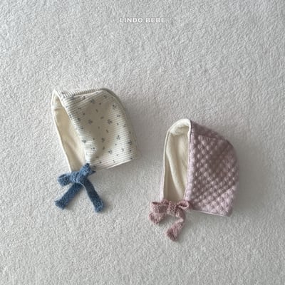 Lindo19｜(3m-18m) 暖色調小花燈籠褲/刷毛綁帶帽11