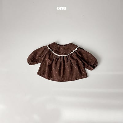 onu 19｜(70cm-115cm) 燈芯絨碎花蕾絲襯衫5