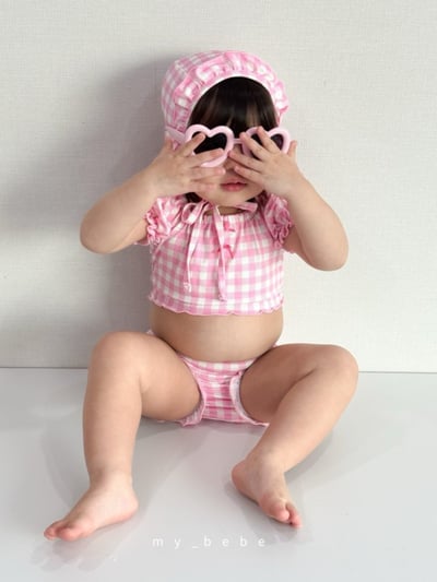 my_bebe04｜(75-105cm) 抓皺比基尼泳衣含泳帽14