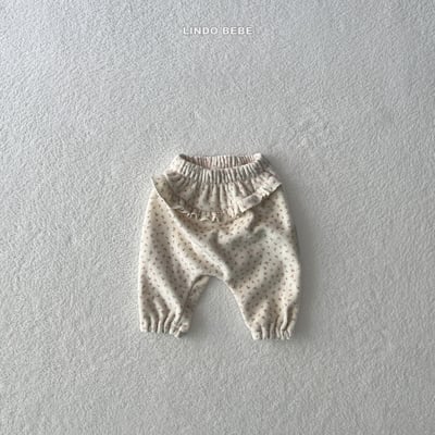 Lindo20｜(3m-18m) 荷葉摺邊縮口褲4
