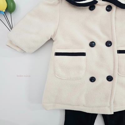 bebe nine30 (65cm-115cm) 1色海軍排釦大衣外套13