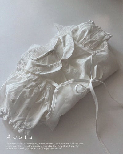 AOSTA58｜(6m-5y) 2款翻領泡泡袖上衣6