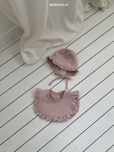 Bebe holic16｜(3m-18m) 摺邊背心/摺邊帽子套裝5