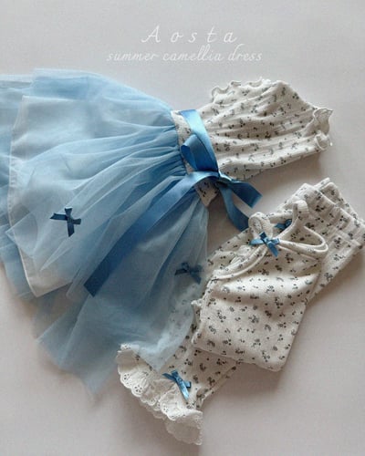 AOSTA65｜(6m-5y) 3款山茶花蕾絲連身裙11