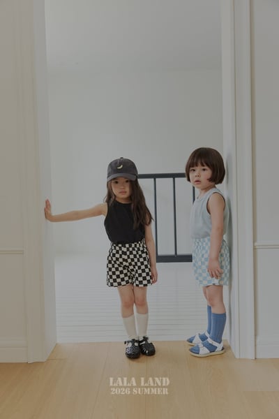 lala land69｜(75-120cm) 3色經典棋盤格紋短褲13