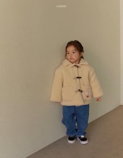 Lindo73｜(80cm-125cm) 牛角扣厚刷毛外套10