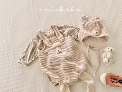 Valubebe08｜(65-80) 華夫格小熊綁帶帽10