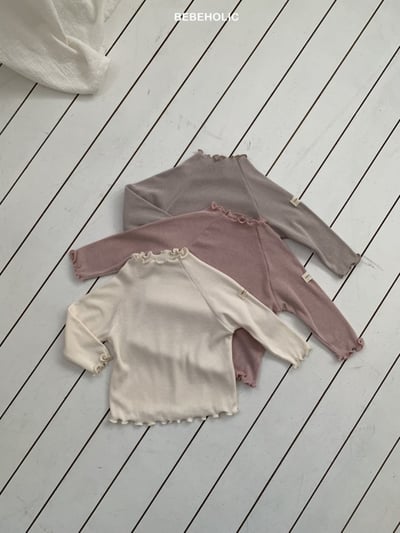 Bebe holic33｜(3m-18m) 木耳邊上衣1