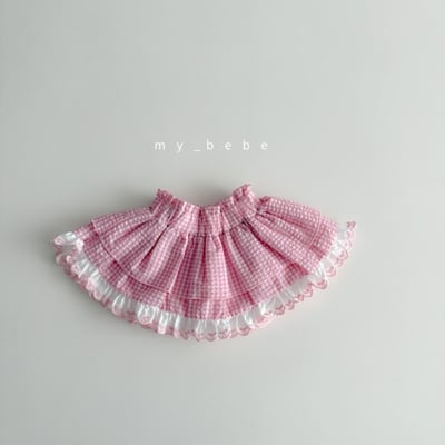 my_bebe27｜(80-120cm) 格紋蓬蓬褲裙10