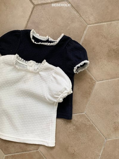 Bebe holic43｜(3m-18m) 蕾絲泡泡袖上衣4