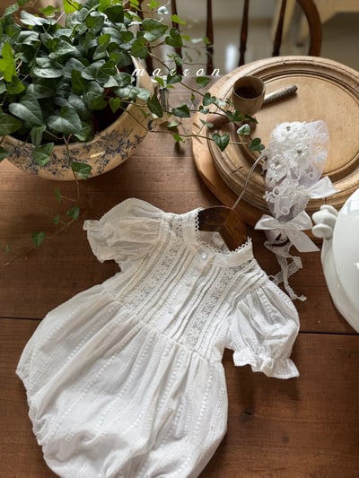 Marron03｜(3m-18m 1y-6y) 公主泡泡袖套裝6