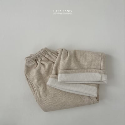 lala land82｜(mom) 2色磨毛刷毛直筒微寬褲2