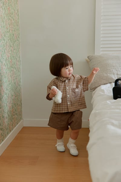 onu42｜(70cm-115cm) 格紋口袋襯衫8