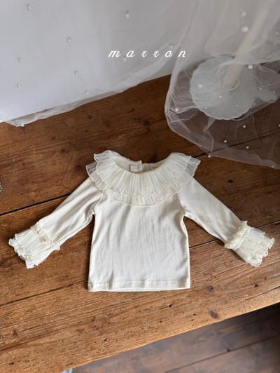 Marron08｜(1y-6y) 層次花瓣領袖上衣4