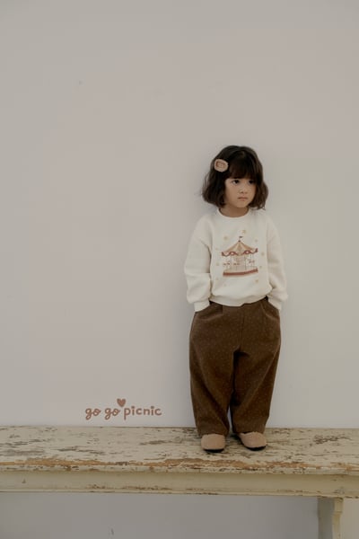GO04｜(70-120) 小碎花絨毛口袋褲10