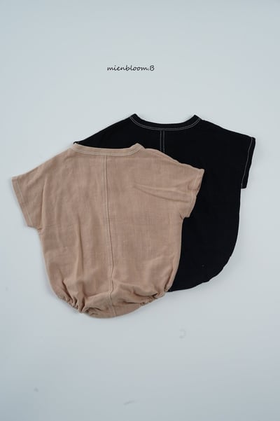 Bloom.b09｜(0m-18m) 亞麻縫線包屁衣14