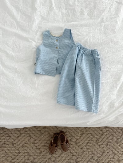 MiniRobe08｜(70-110) 壓紋直筒長褲3