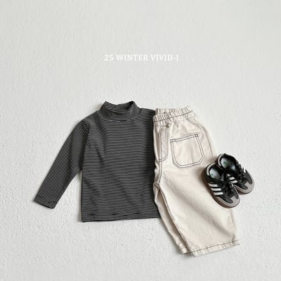 vivid77｜(78cm-125cm) 條紋中領上衣11