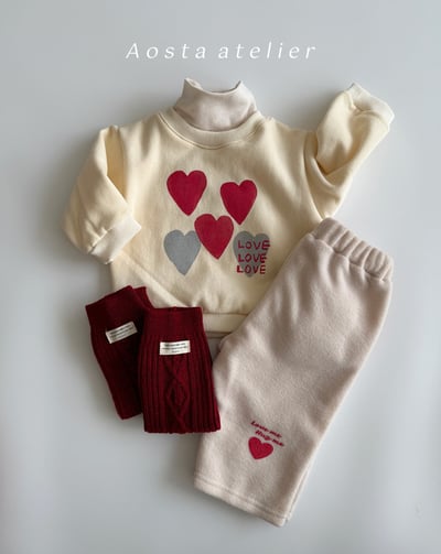 AOSTA69｜(6m-5y) 毛呢小愛心直筒長褲12