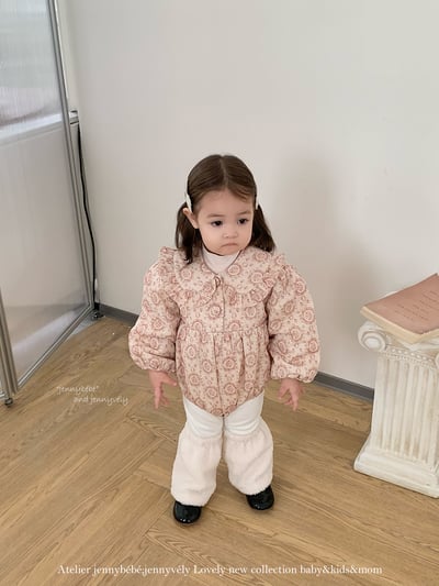 JE 249｜(66-90cm)  花朵大翻領包屁衣7