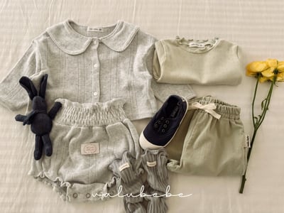 Valubebe57｜(65-80) 捲邊透氣燈籠褲5