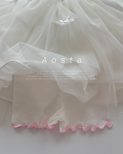 AOSTA15｜(6m-5y) 3款繽紛木耳邊短棉褲5