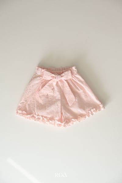 ROA30｜(6m-18m) 2色花邊緞帶短褲11