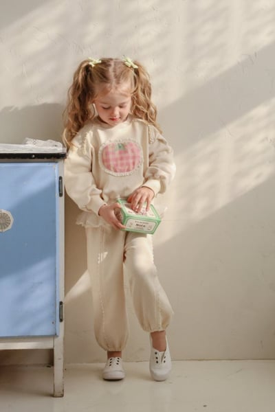 FLO13｜(75-140) 2色蕾絲滾邊休閒縮口褲13