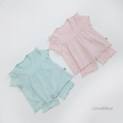 LIME&BLUE23｜(80-118cm)  優格木耳邊套裝5