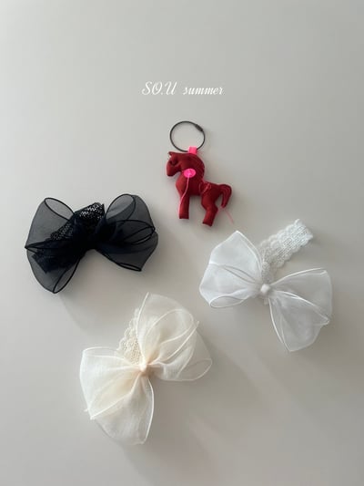 SO.U07｜(6m-18m) 薄紗蝴蝶結髮帶1