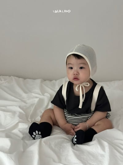 lala land03｜(3m-18m) 2色可拆式吊帶條紋燈籠褲12