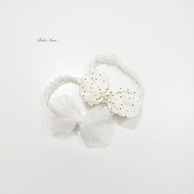 bebe nine50  (Free) 2色蝴蝶結蕾絲髮帶2