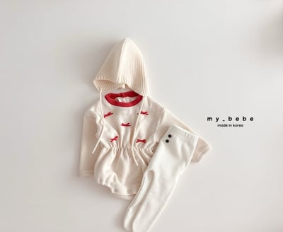 my_bebe21｜(-6m-12m-) 刷毛束腰印花包屁衣8