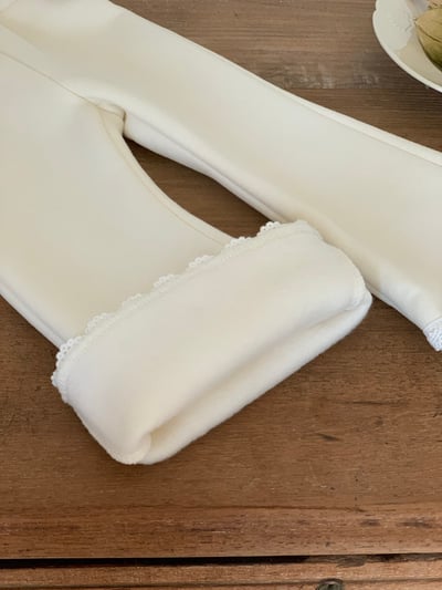 JE634｜(80cm-110cm) 毛絨花邊喇叭褲17