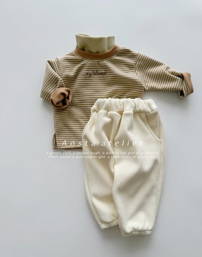 AOSTA46｜(6m-5y) 絲絨休閒縮口褲7