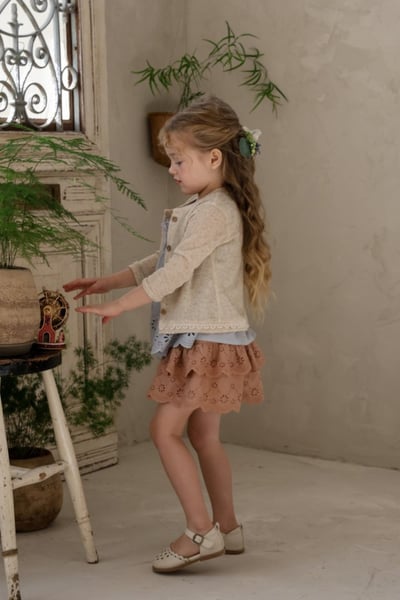 FLO11｜(75-140) 蕾絲鏤空蛋糕褲裙23