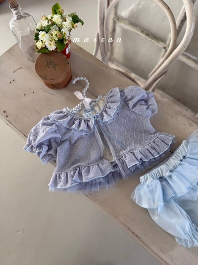 Marron34｜(1y-6y) 蝴蝶結格紋外套10