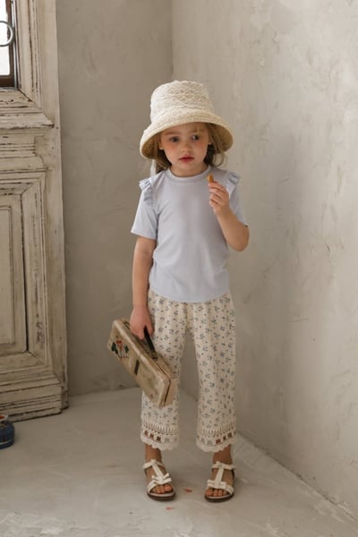 FLO16｜(75-140) 荷葉肩邊上衣10