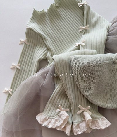 AOSTA02｜(6m-5y) 蕾絲邊緊身褲18