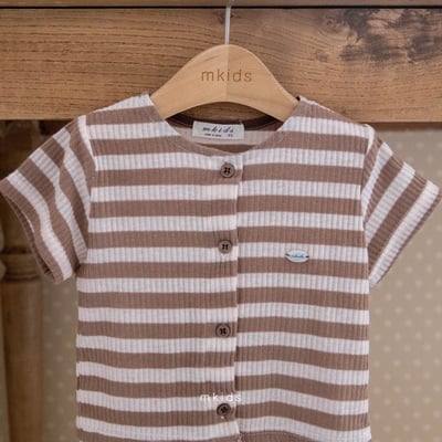 M-KIDS21｜(65-115cm) 條紋小標套裝4