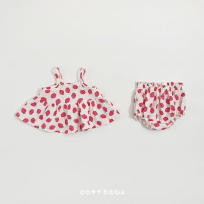 Oottbebe11｜(0m-12m)  棉麻吊帶套裝12