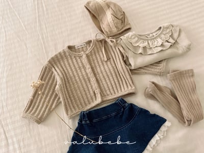 Valubebe76｜(65-90) 荷葉蕾絲領上衣12