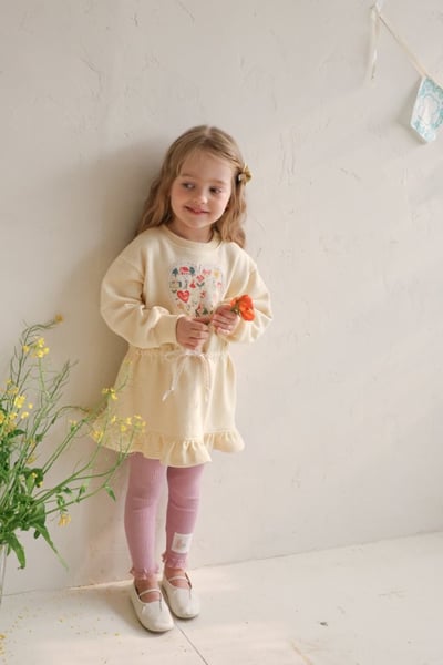 FLO11｜(75-140) 2色愛心碎花布洋裝5