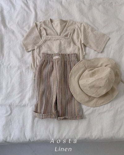 AOSTA24｜(6m-5y) 2款亞麻細肩小可愛11