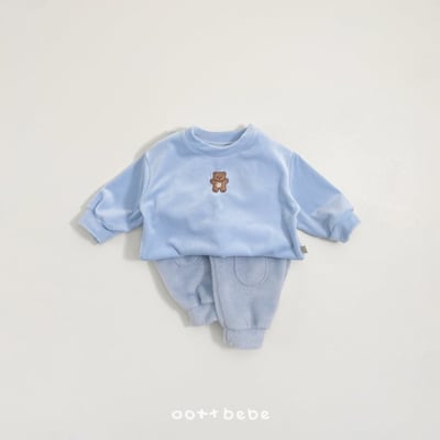 Oottbebe08｜(1y-7y) 絲絨小熊上衣4